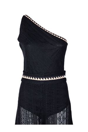 Tuta lunga in misto cotone nero PHO FIRENZE | 4323220NERO